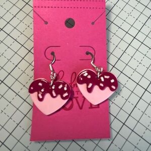 Heart earrings.